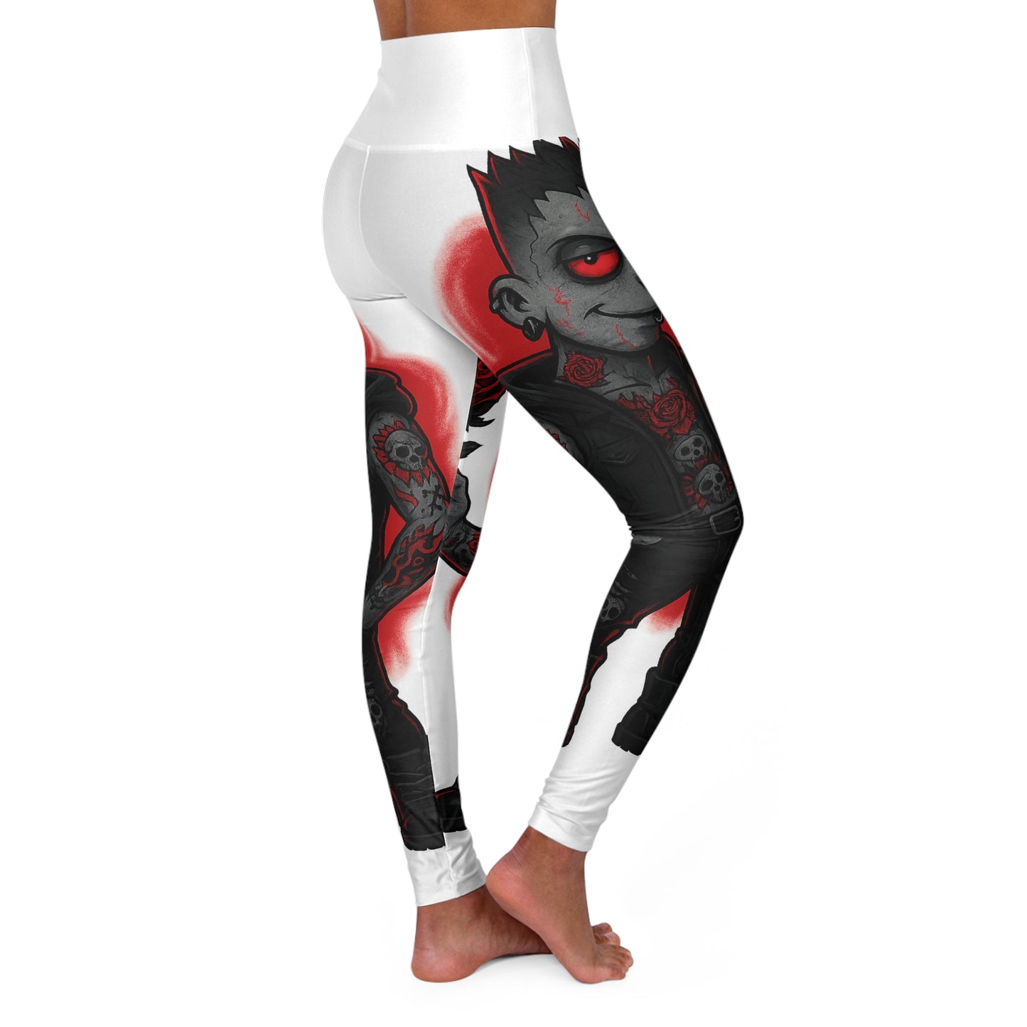 Yoga leggings-Gothic Love Bart Design 2