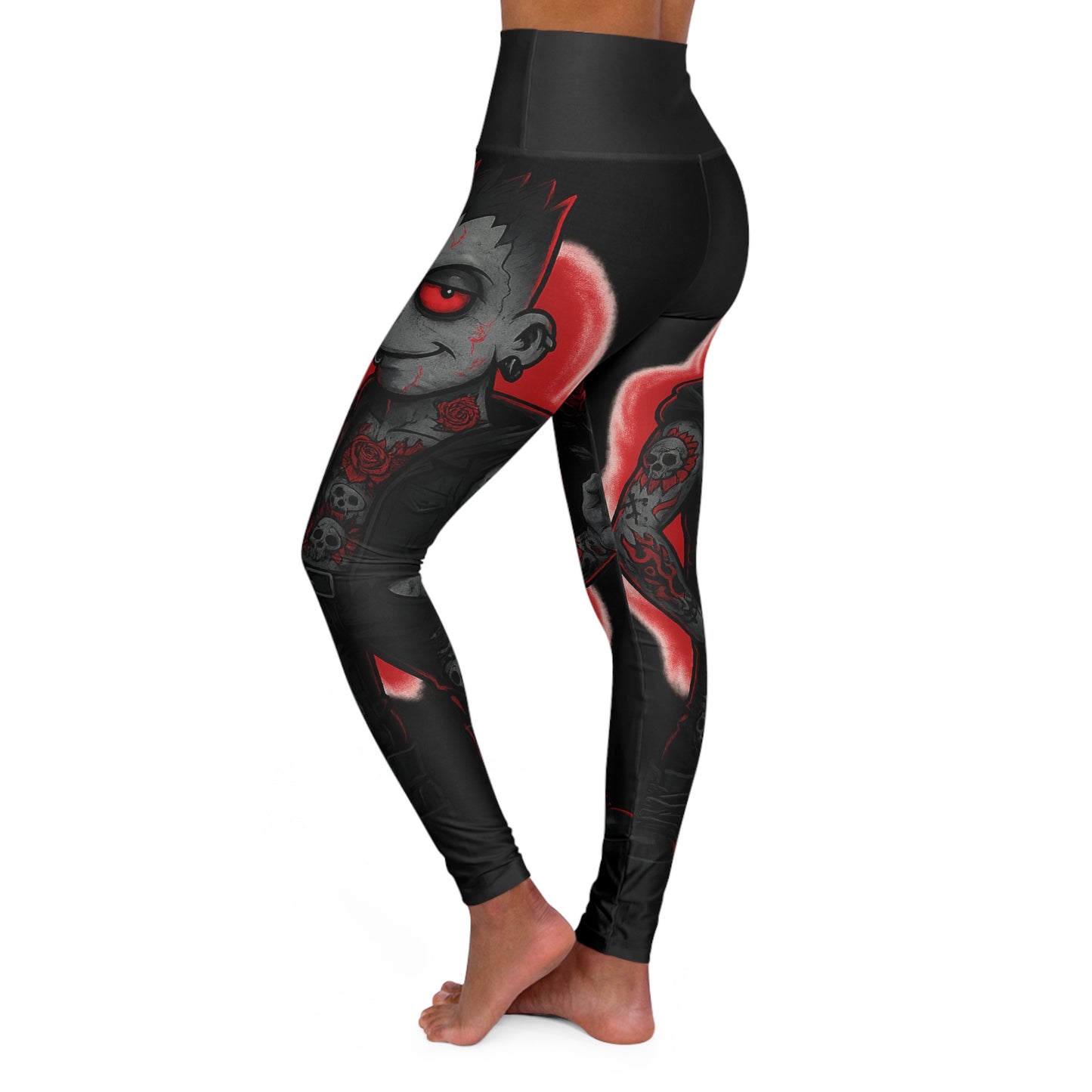 Yoga Leggings - Gothic Love Bart Design