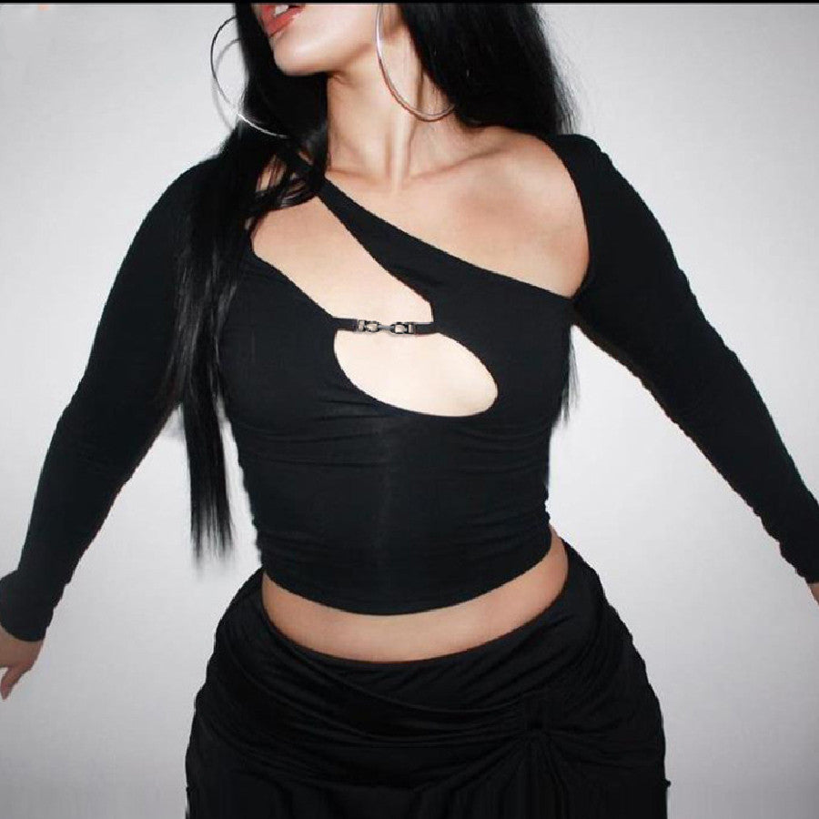 Hollow Crop Top – Trendy Women’s Fashion Top