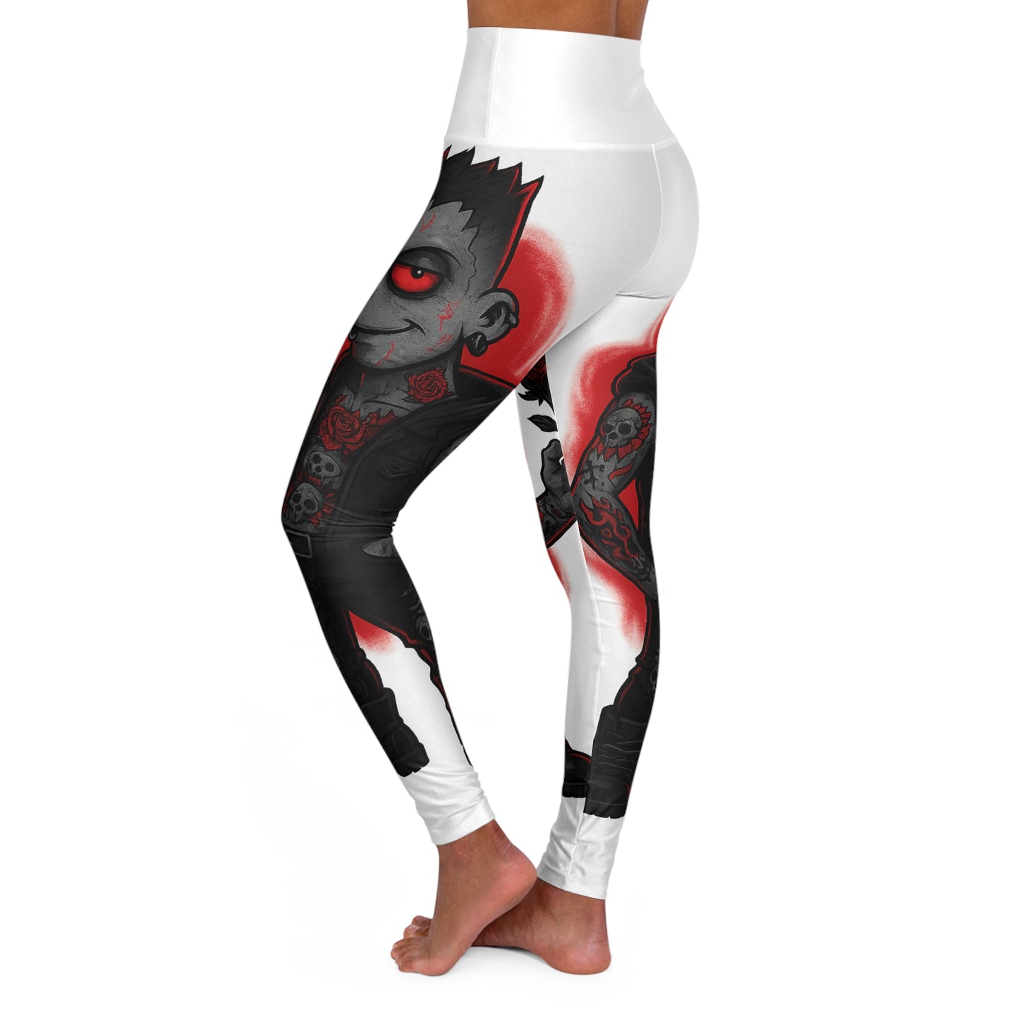 Yoga leggings-Gothic Love Bart Design 2