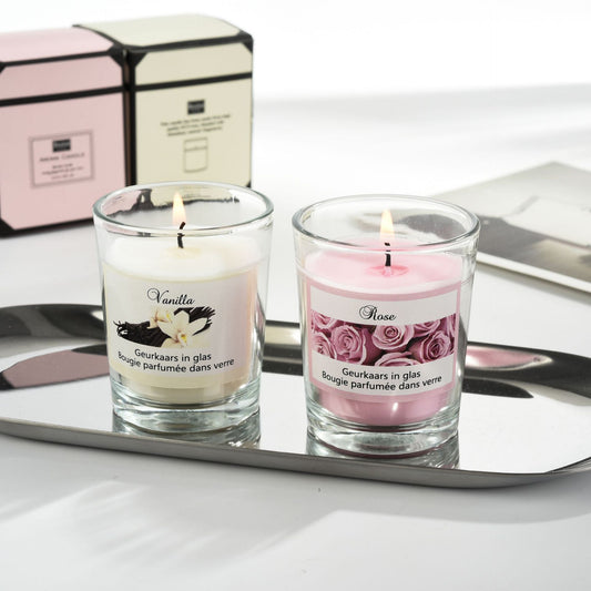 Soy Wax Aromatherapy Candle – Romantic Glass Jar Gift